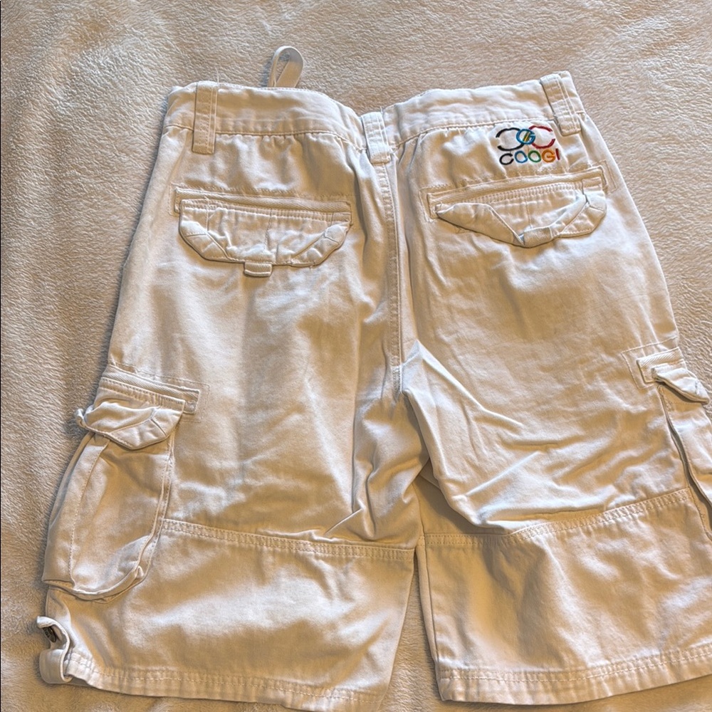 COOGI White Cargo Shorts with Relaxed Fit